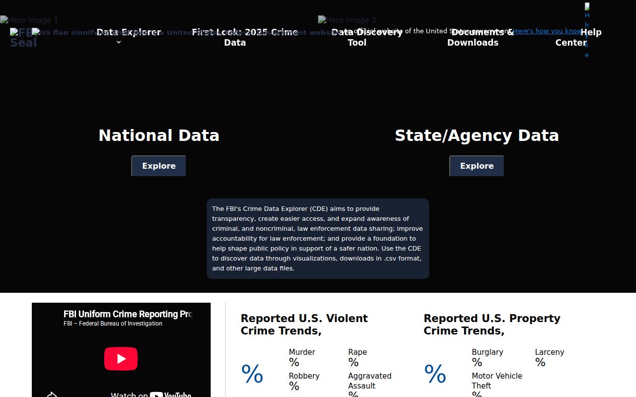 Brown County criminal records FBI Crime Data Explorer