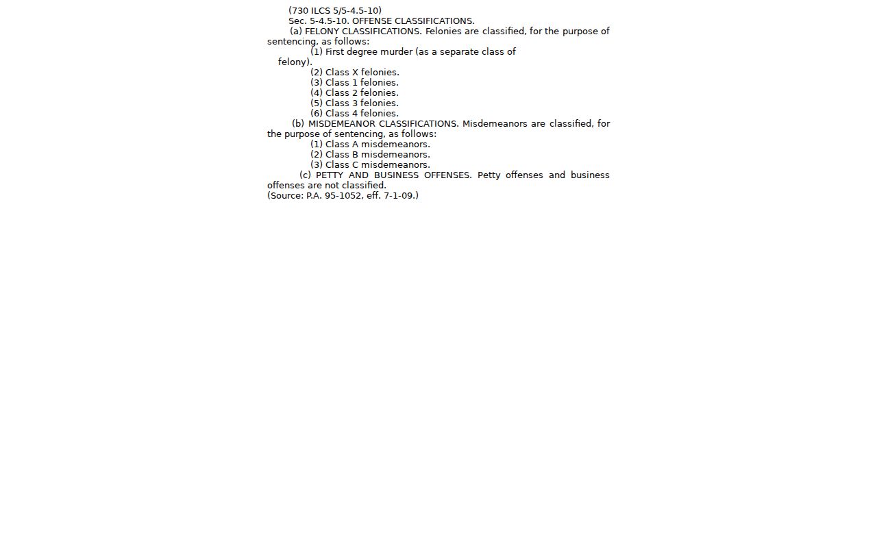 Illinois Class X felony sentencing statute