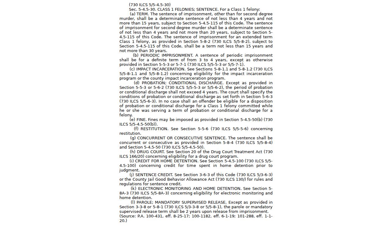 Ripley Brown County court record Class 2 felony statute